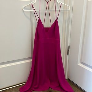 Vibrant Pink Flowy Express Cocktail Dress